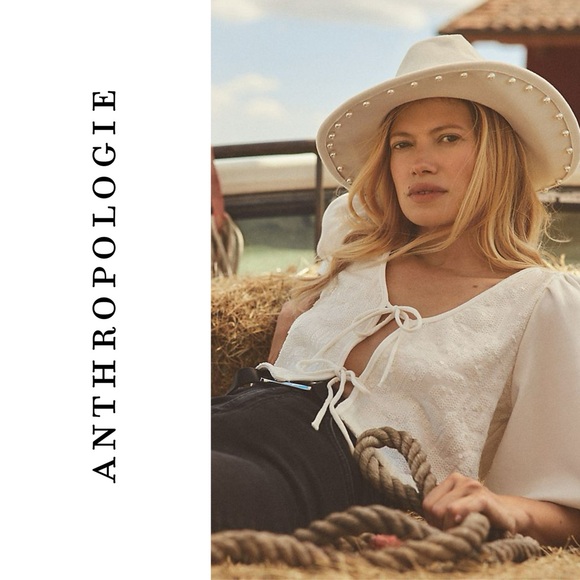 Anthropologie Sequin Tie-Front Top XL - Picture 3 of 9